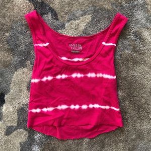 Time and Tru hot pink tie dye tank top